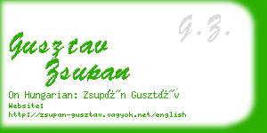 gusztav zsupan business card